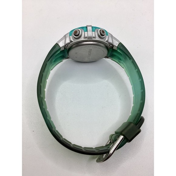 Marathon Woman Digital Day Date Alarm Timer Indiglo Green Band Watch - Picture 6 of 6